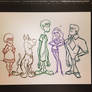 DAILY DRAWING#1a: Scooby-Doo line-up 