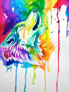 Colorful Wolf