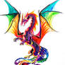 Rainbow Dragon Tattoo
