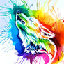 Rainbow Burst Wolf (on Ebay)