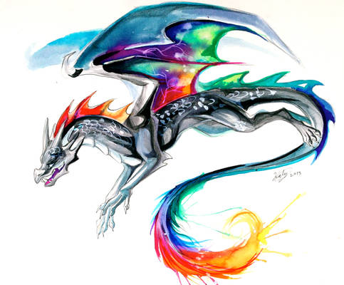 Tie-Dye Dragon Tattoo