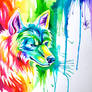 Rainbow Wolf Commission