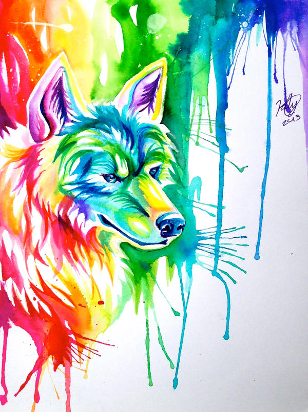 Цветные картинки волка. Цветной волк. Красочные волки. Радужный волк. Рисунки цветные красивые.