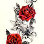 Lily and Rose Tattoo Design
