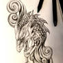 Dragon with Swirls