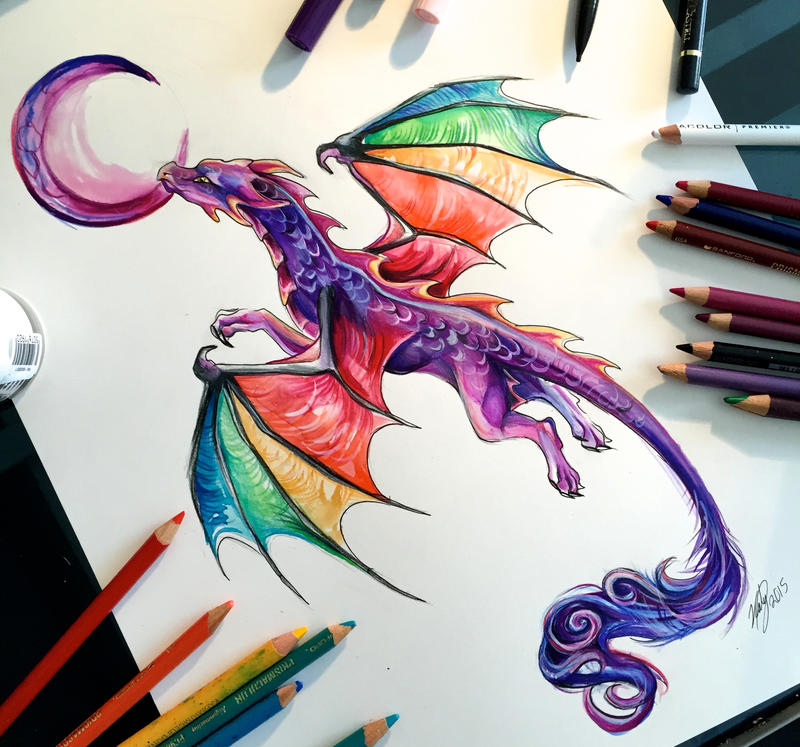 39- Rainbow Dragon Tatoo Commission