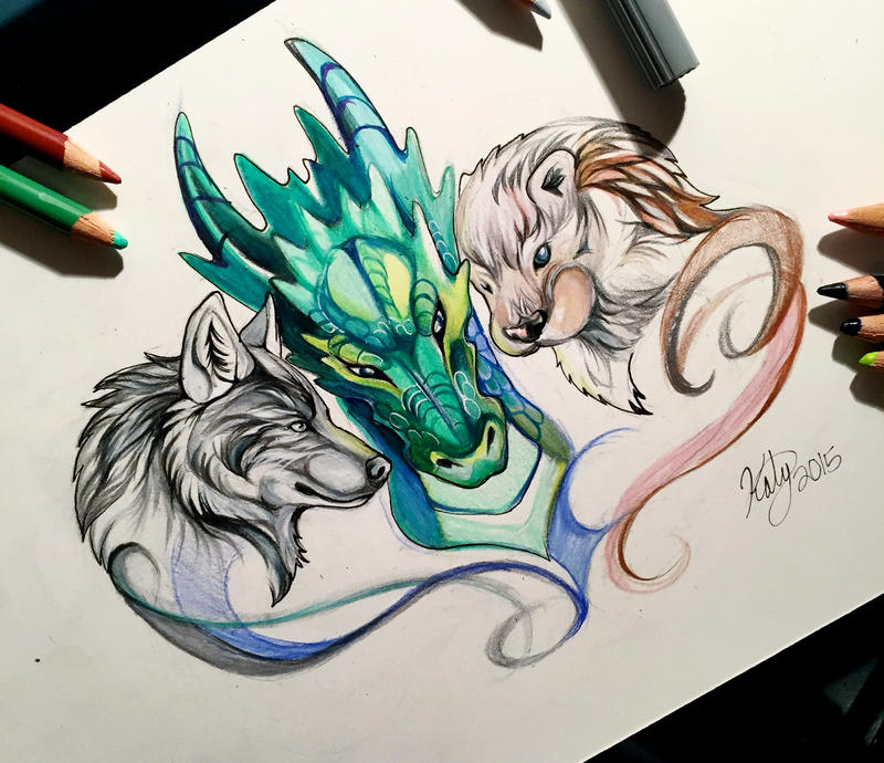 63- Wolf, Dragon, Otter