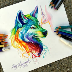 214- Colorful Wolf