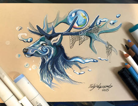 262- Stag Water Spirit