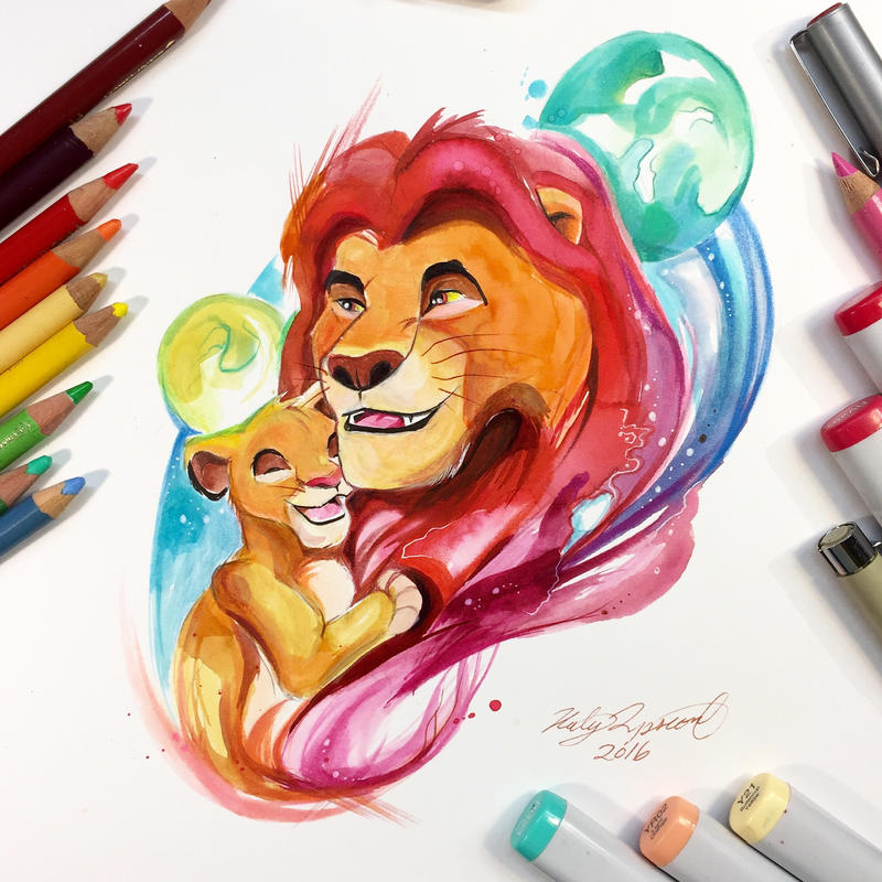 Musafa Simba Drawable Mufasa and Simba by KatyLipscomb on DeviantArt