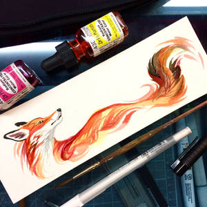 Fox Watercolor Sketch