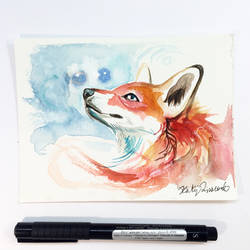 Fox Watercolor Mini