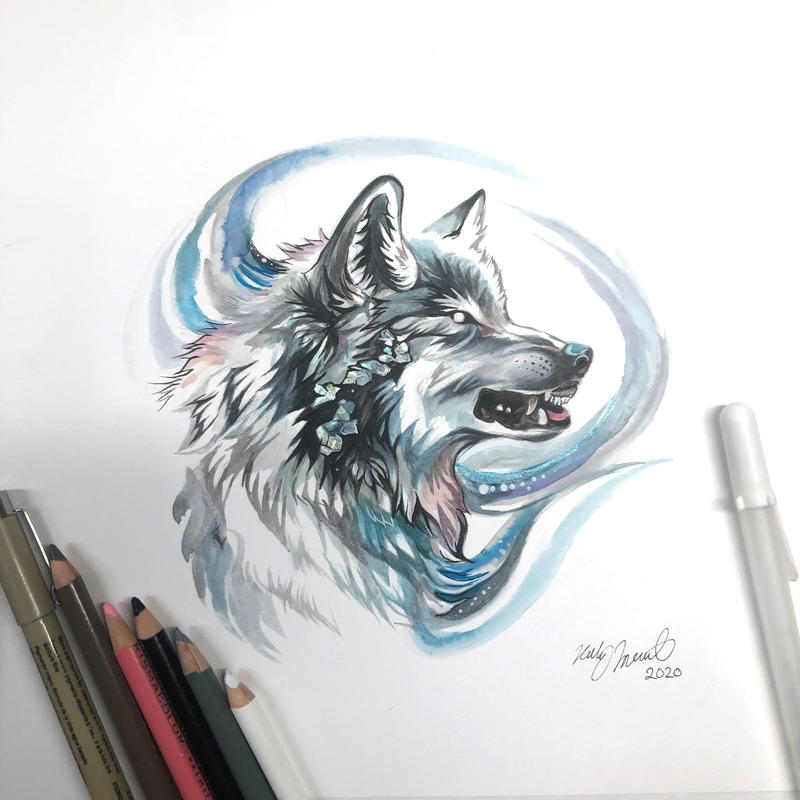 Day 49: Infected Wolf by KatyLipscomb on DeviantArt