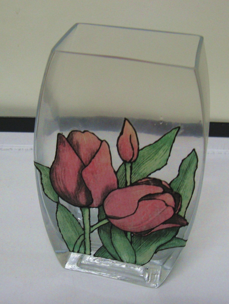 Flower vase - decoupage