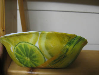 Lemon bowl - decoupage by CinnamonBlue