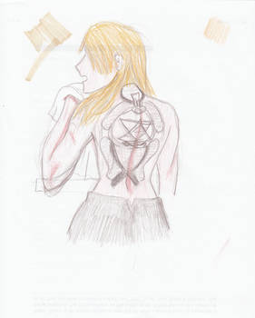 Riza Tattoo Sketch Colour