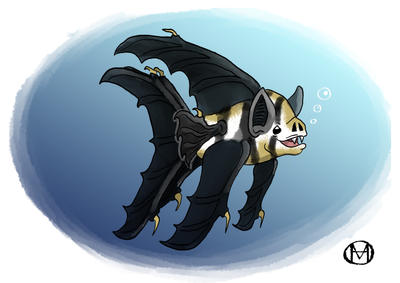 Bat Fish Draw Sketch #32 - Bat Fish by OwenHuwMorgan on DeviantArt