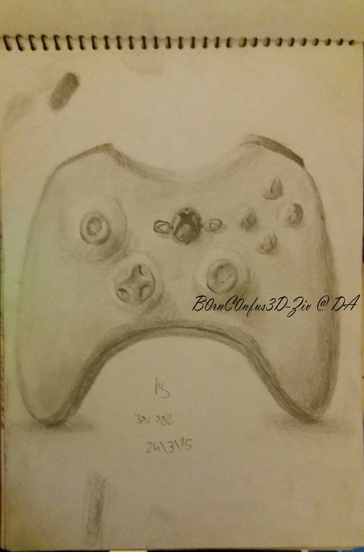 Xbox Controller Drawing by B0rnC0nfus3d on DeviantArt
