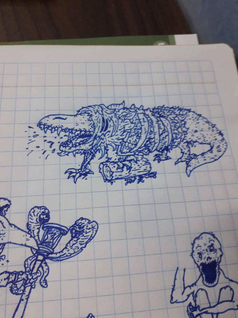 SCP-682 sketch (2019) by GlowLeaf-CrocoDragon on DeviantArt