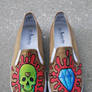 skull and diamond shoes
