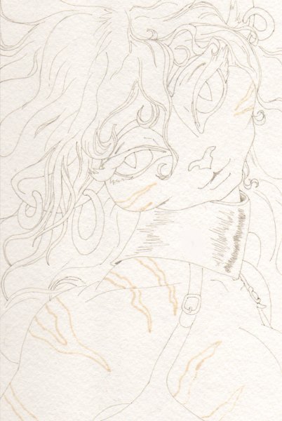 Tigra Collared, inked