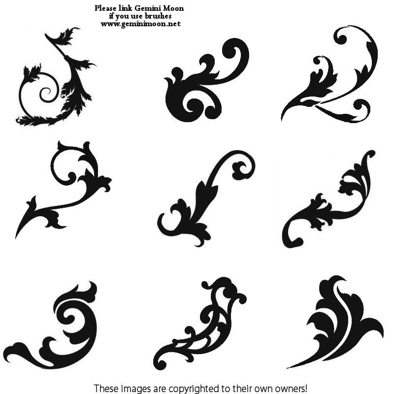 9 swirly brushes imagepack