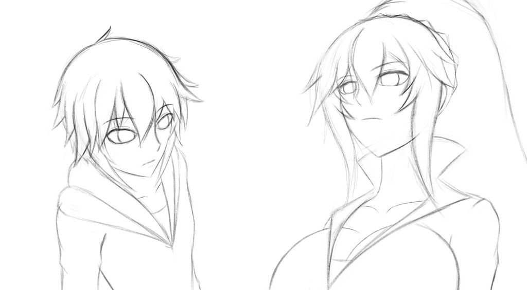 Rivals (Sketch) by tisariankha on DeviantArt