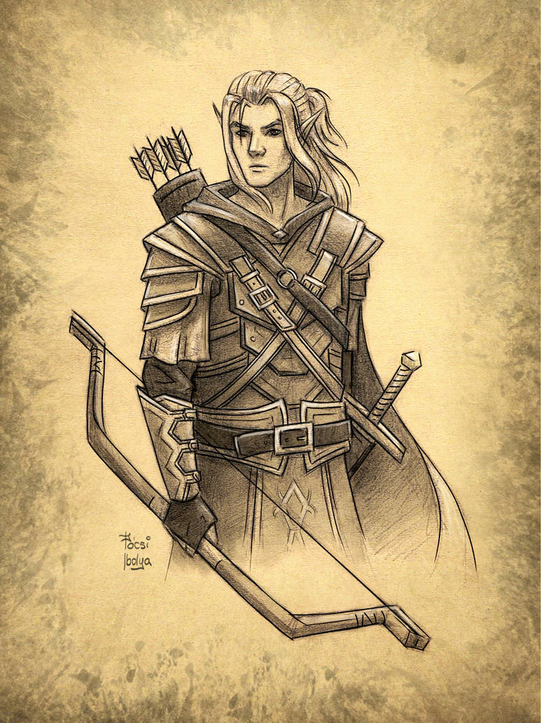 Wood elf ranger by Darkenaz on DeviantArt