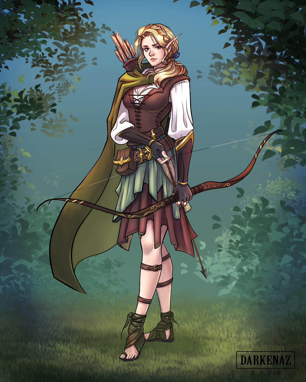 Elf ranger by Darkenaz on DeviantArt