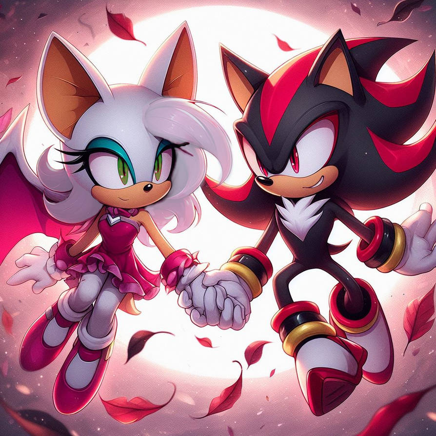 Rouge and Shadow - Holding hands 2 by FantasyxFan on DeviantArt