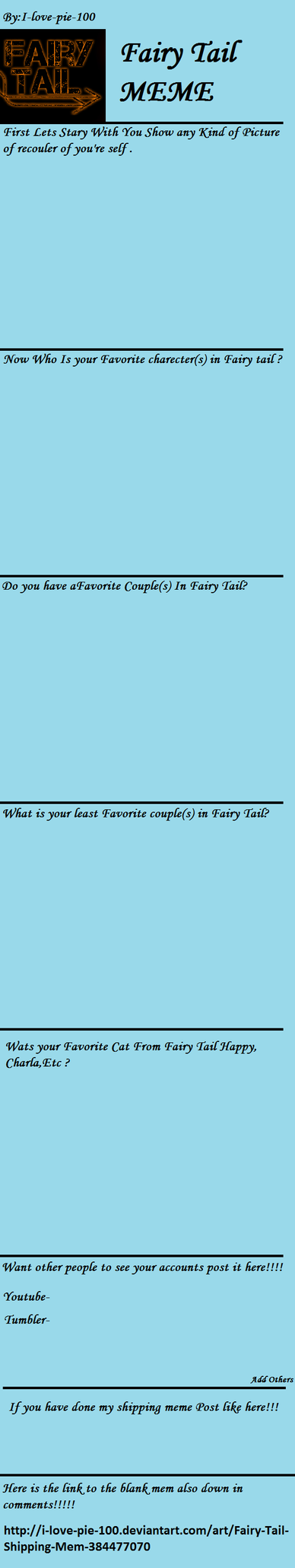 Blank Fairy Tail Meme
