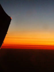 Sunset in the air.