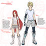 Character Concepts - Blue and Scarlet - Drive ver.