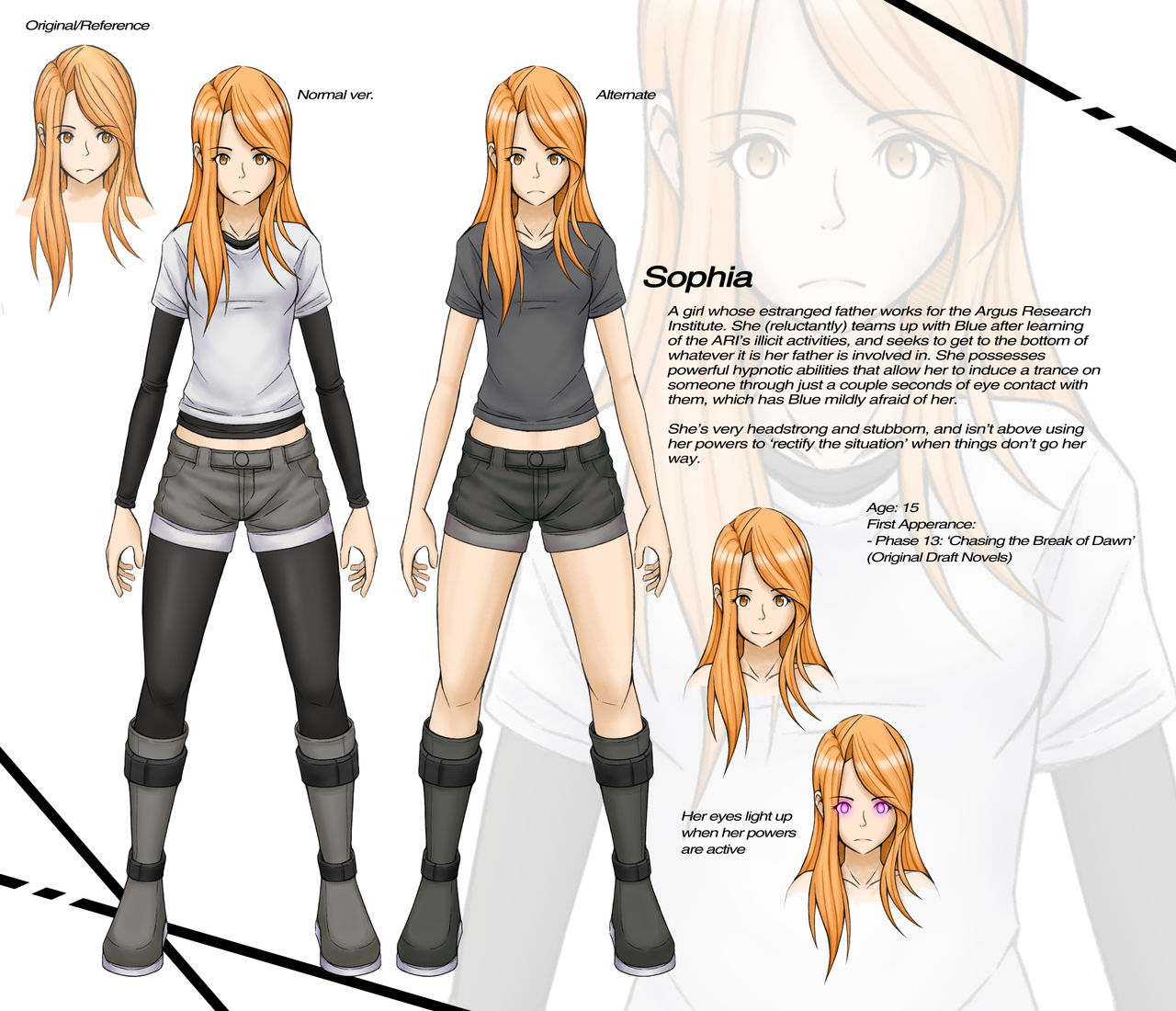 Character Design Sheet - Sophia