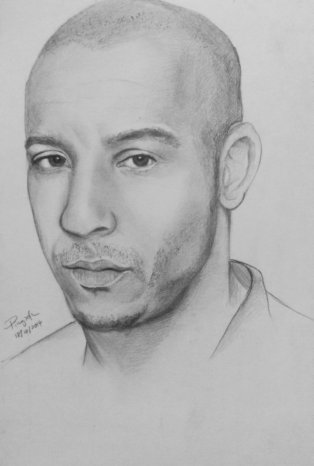 Sketch of Vin Diesel by iicepink on DeviantArt