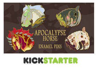 Apocalypse Horses Enamel Pins
