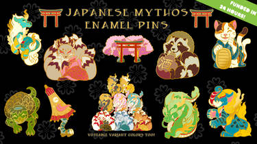 Japanese Mythos Enamel Pin Kickstarter