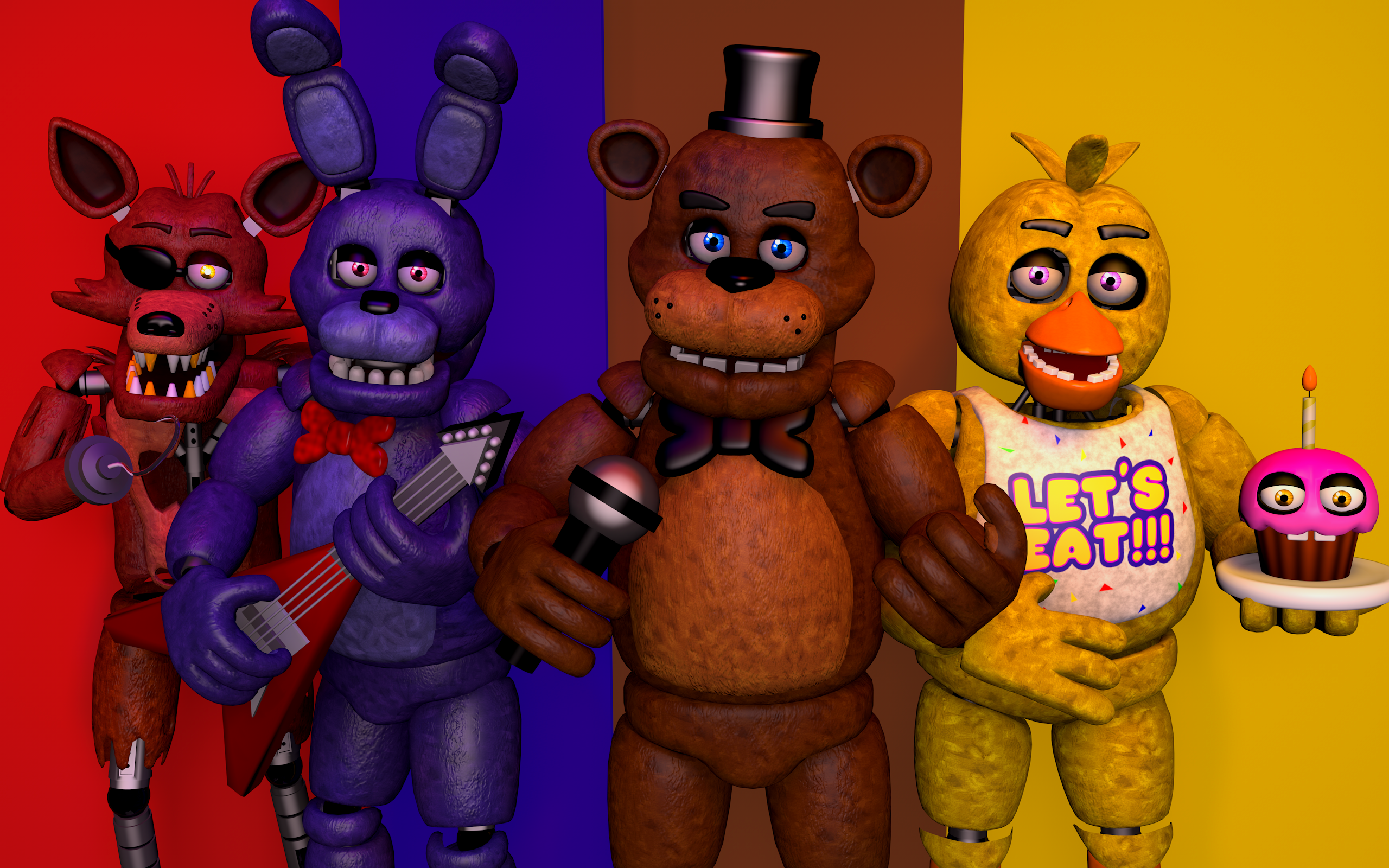 Fnaf 1 Animatronics Complete by Bantranic on DeviantArt