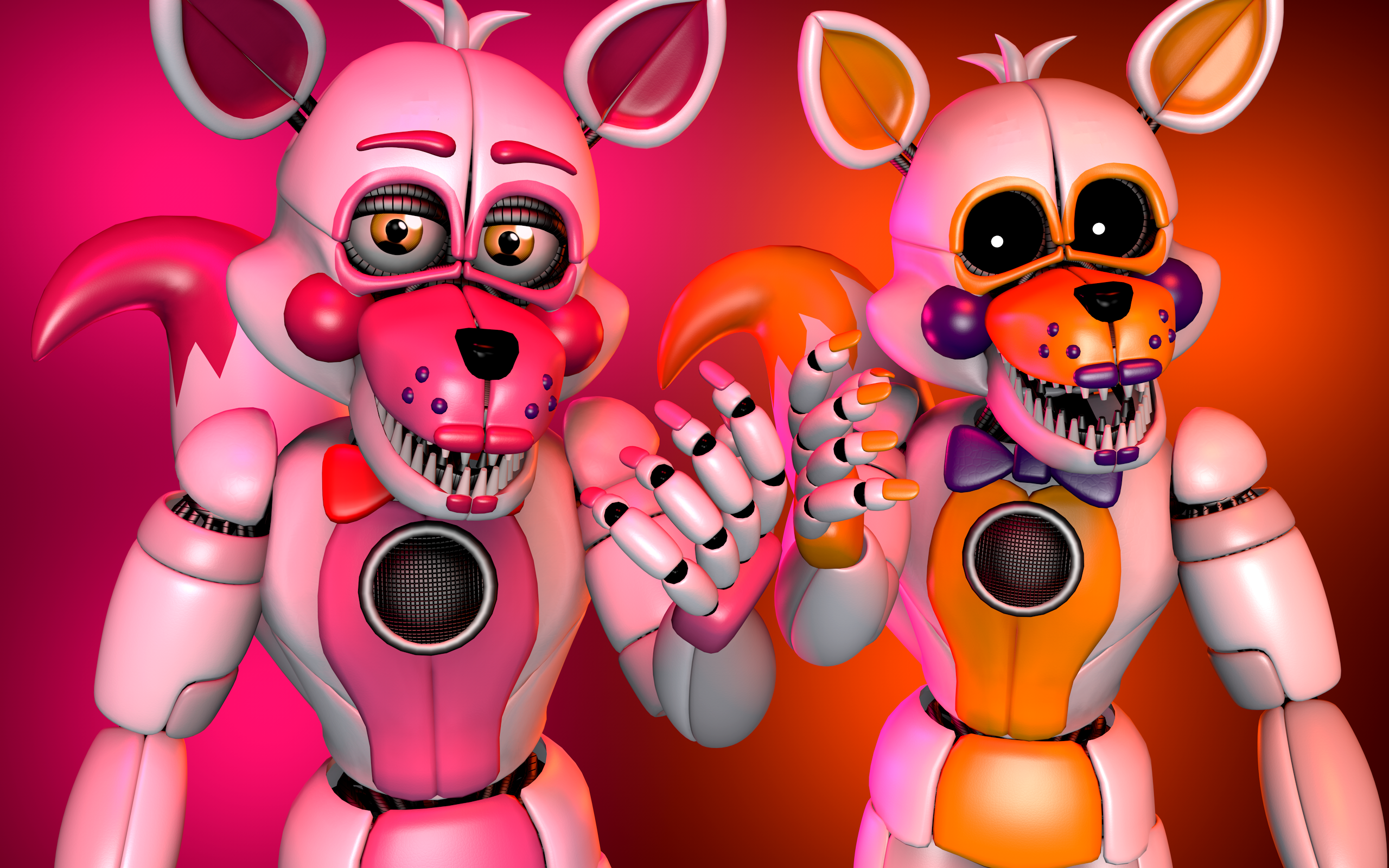 Lolbit and Funtime foxy AU genders by ThegodOfVines21 on DeviantArt