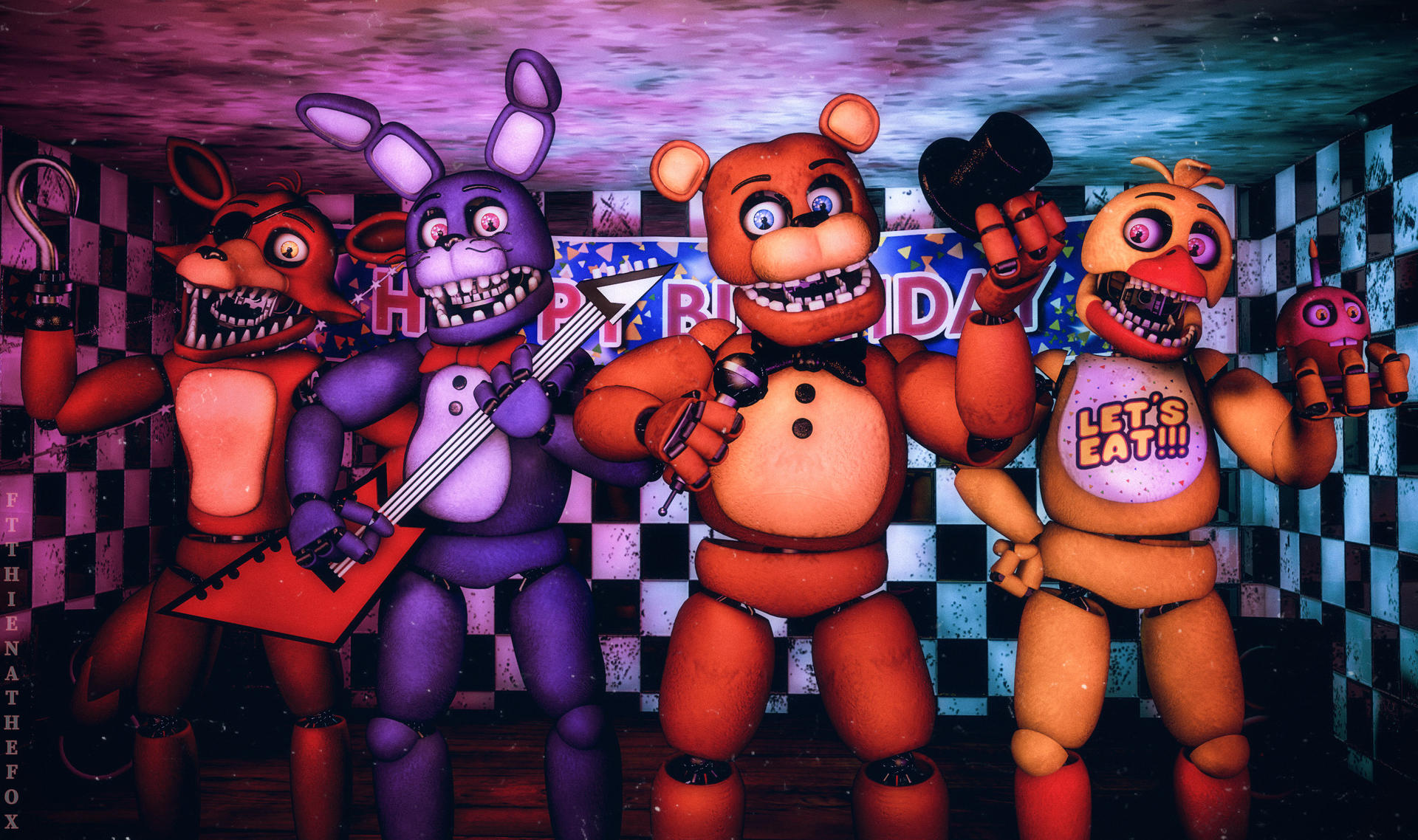 stylized fnaf 6 by ruthoranium Download c4d by souger222 on DeviantArt