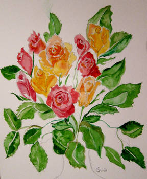 more leaves and roses 1