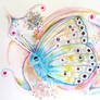 small blue butterfly  design