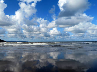 Mirror effect . Westward Ho ! North Devon