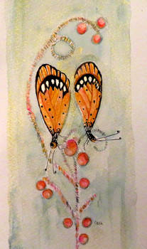 Two Shimmering Monarch Butterflies by GeaAusten