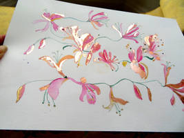 Honeysuckle with Gold Leaf