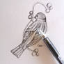 Sparrow, pencil and pen w.i.p.