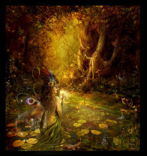 The secret pond by Lillucyka The secret pond by Lillucyka