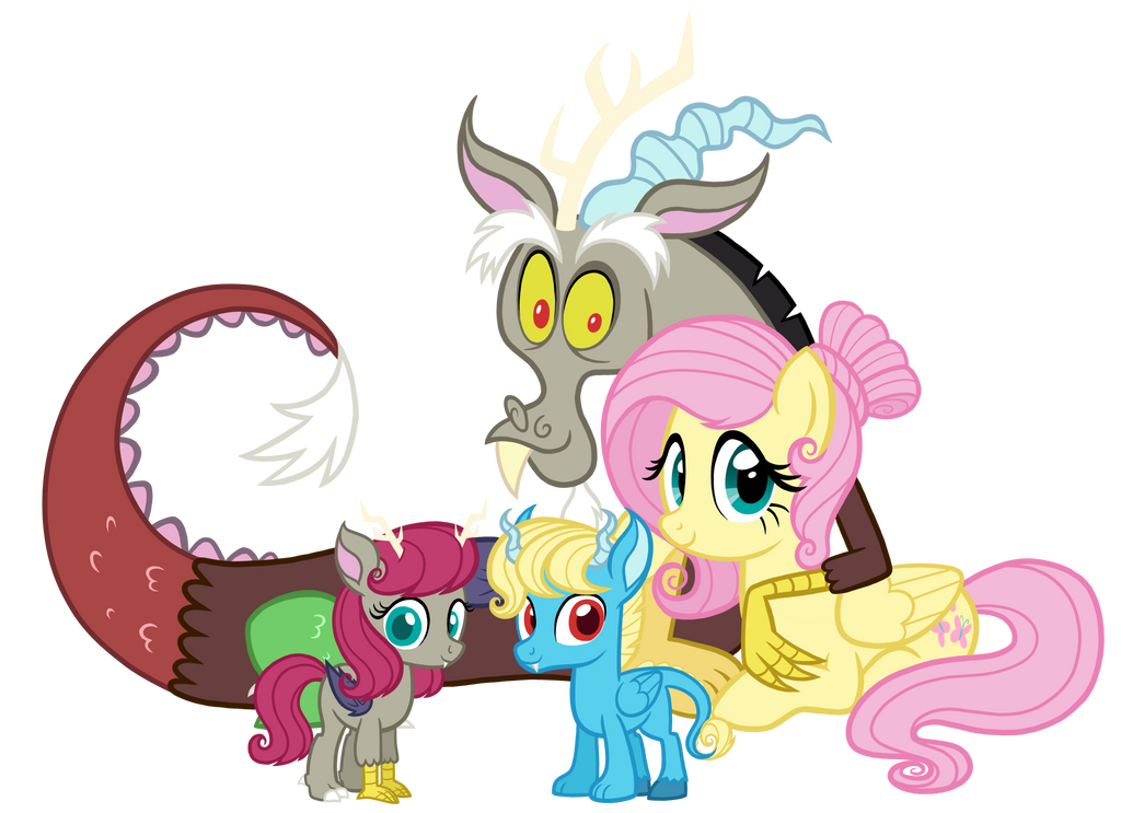 Fluttershy and Discord Family by TheCheeseburger on DeviantArt