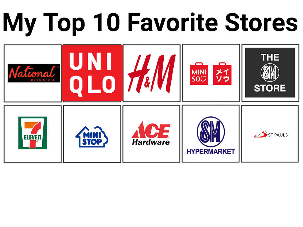 Top 10 favourite stores by ViktorLoud2004 on DeviantArt