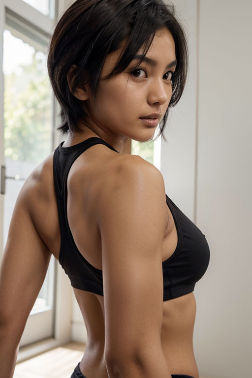 Strong Random Asian Girl with Sports Bra Draw 3 by IgWtm on DeviantArt